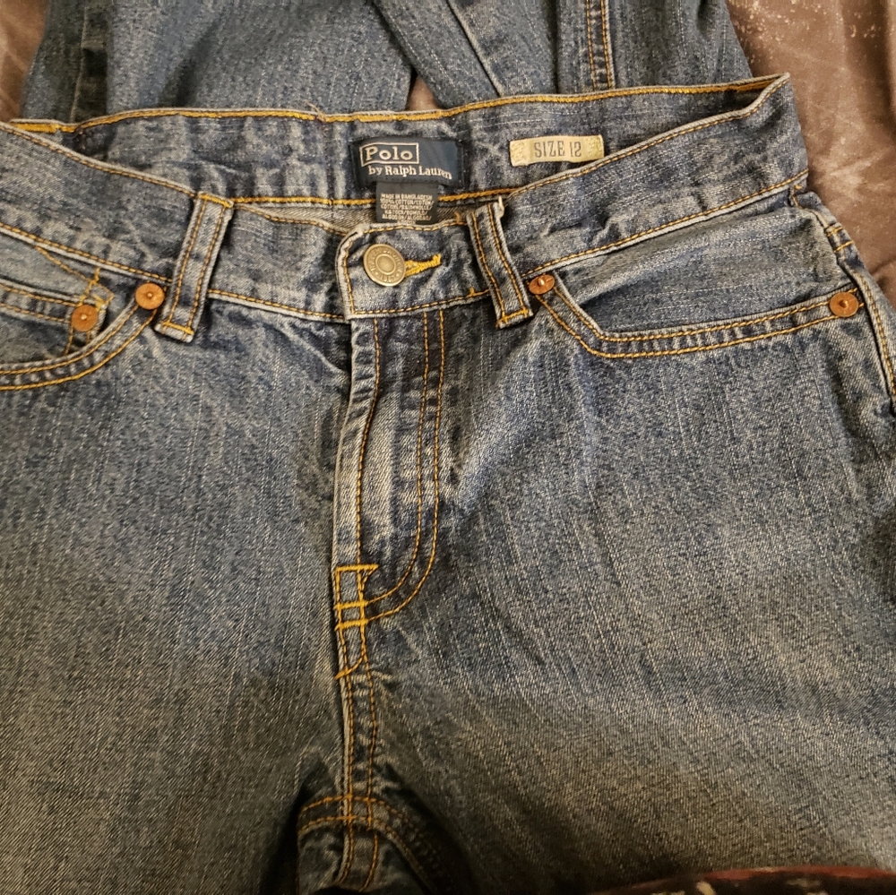 Boys polo size 12 jeans